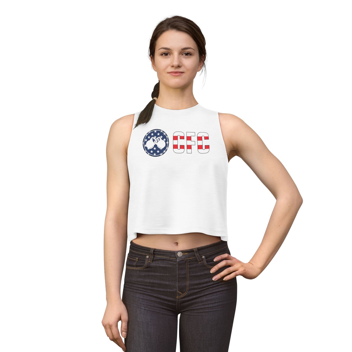 July 4th Flag Shirt - Women's Crop Top