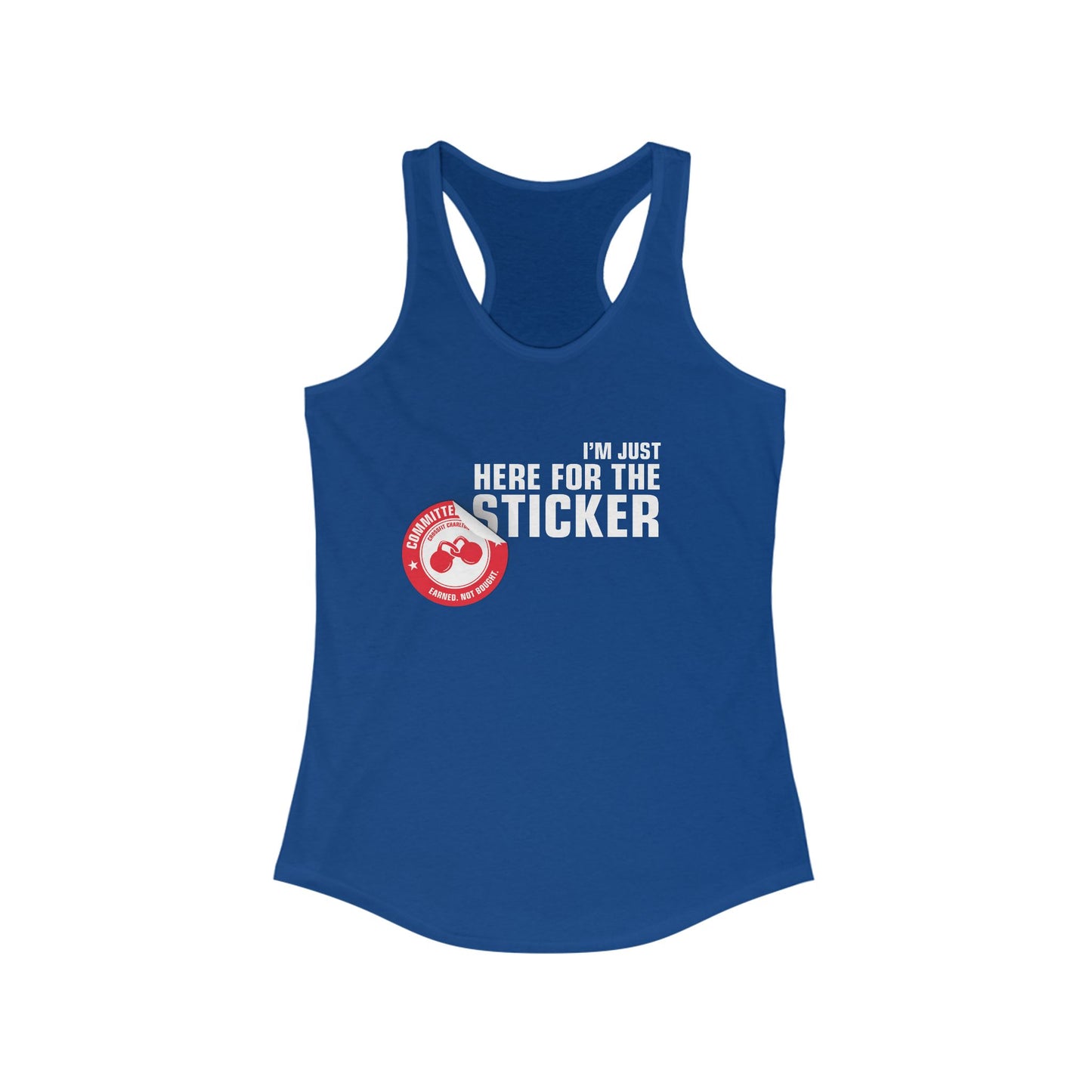 Here for the sticker - Women's Racerback Tank