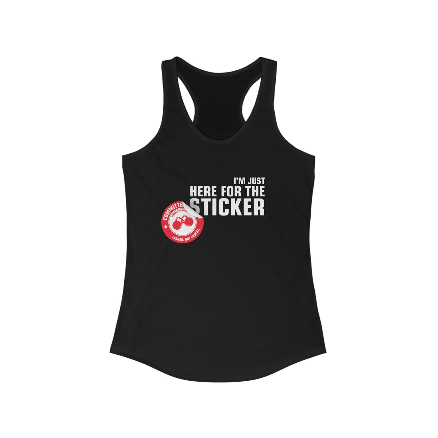 Here for the sticker - Women's Racerback Tank